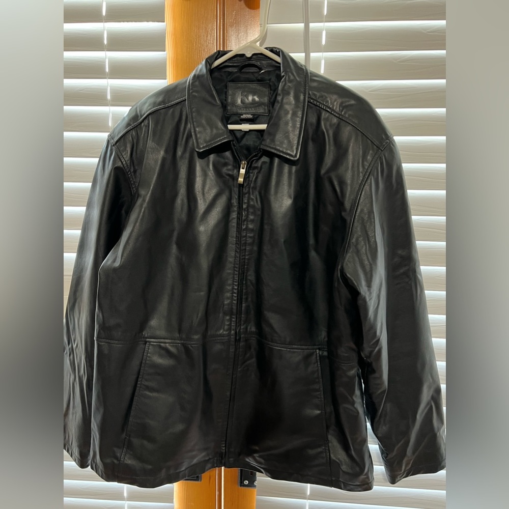 Knights Bridge black leather jacket, size M